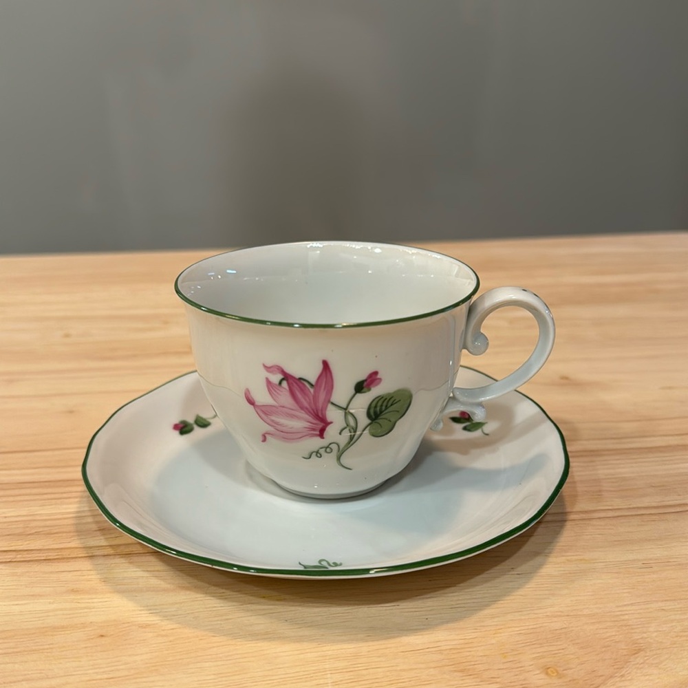 Augarten Austria 62/6043 hand painted vintage tea cup set